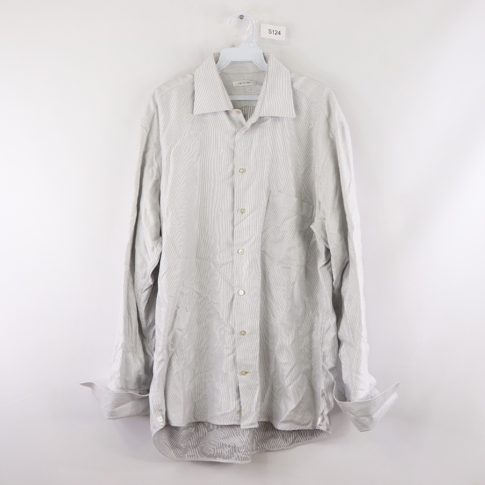 Alberto Danelli Mens Large 16.5 Dress Shirt White